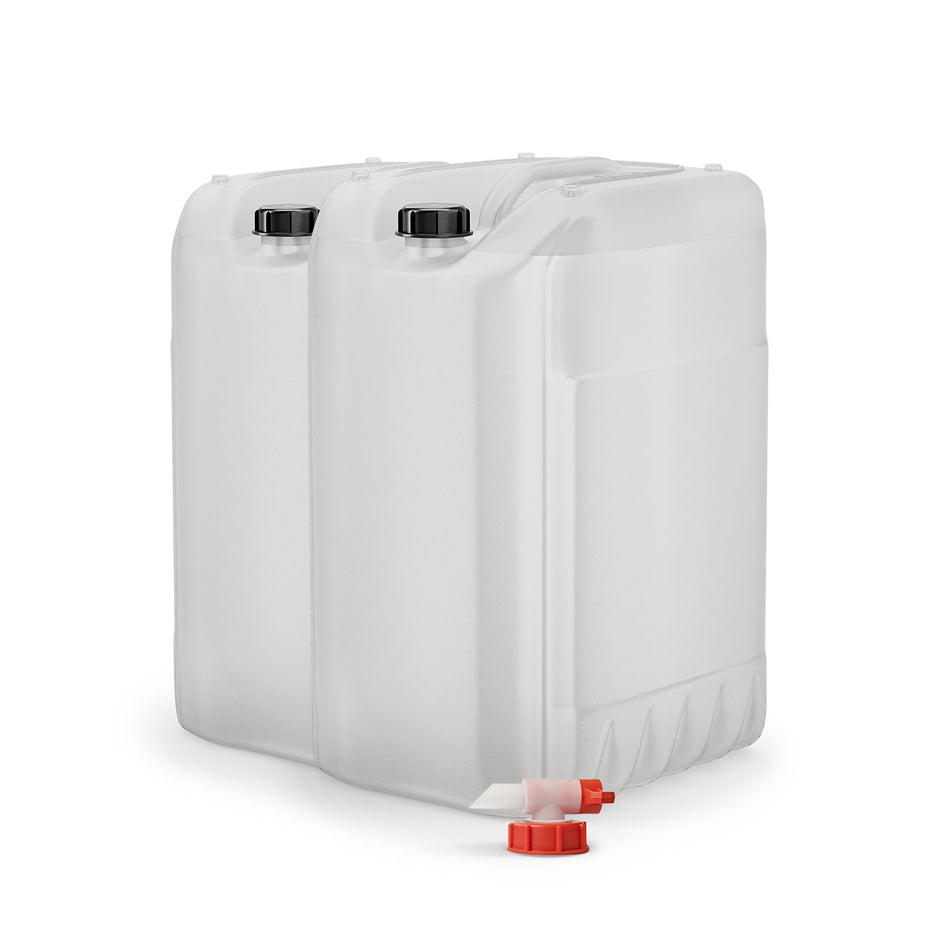Plastic Water Container 2x 25 Litre & 1x Dispenser Tap