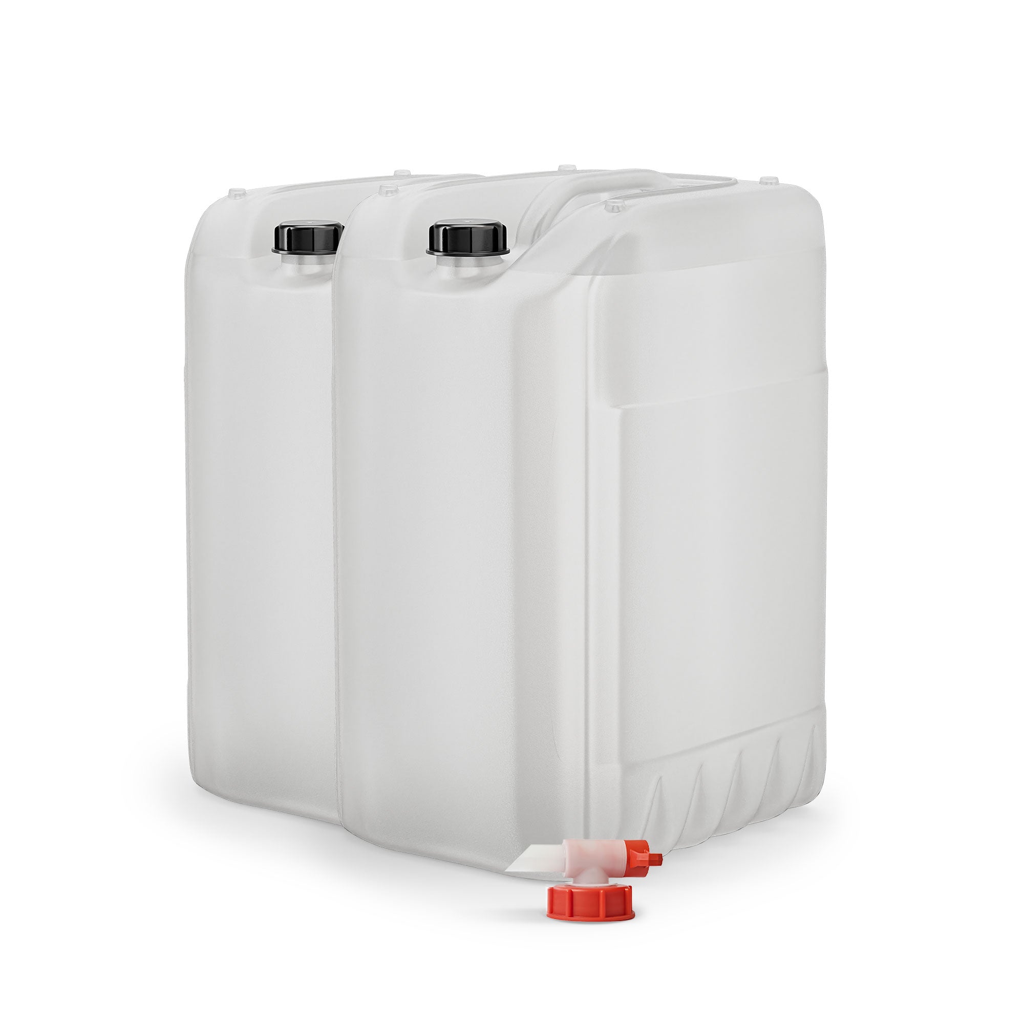 Plastic Water Container 2x 25 Litre & Dispenser Tap